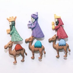 Decorative Christmas Buttons - We Three Kings